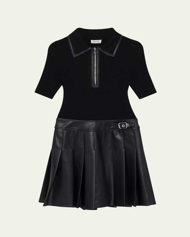 Linnie Pleated Combo Mini Dress